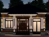 Mẫu nhà cấp 4 mái Nhật 8x9.5m